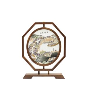 Mini桂花绣宫扇书签