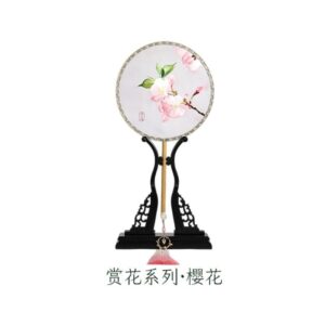 清和宫花鸟真丝画